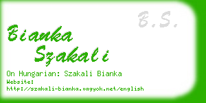 bianka szakali business card